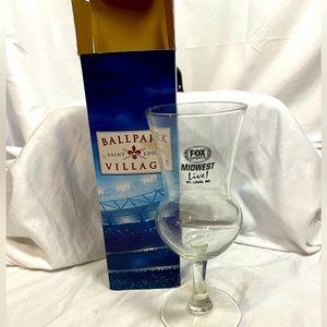 NIB Busch Stadium Ballpark Village Hurricane glass with box #Cardinals #Baseball